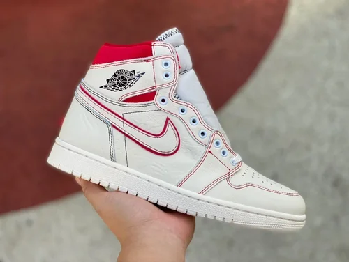 Air Jordan 1 High 555088-575 White Red