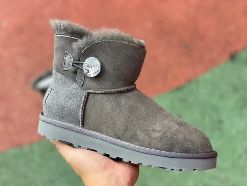 UGG Bailey Mini Bailey Button 11 Grey Diamond Boots