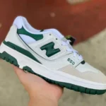 New Balance NB550 White Green Pure Original Retro Basketball Shoes BB550WT1