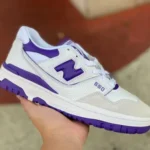 New Balance NB550 White Purple Pure Original Retro Basketball Shoes BB550WR1