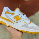 New Balance NB550 White Yellow Pure Original Retro Basketball Shoes BB550LA1