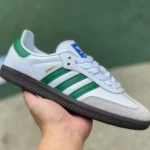 Adidas Samba OG White Green Retro Sneakers IG1024