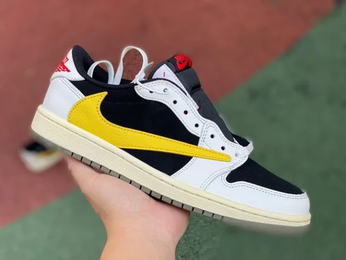 Travis Scott x Air Jordan 1 Low DM7866982 White Black Yellow Reverse Swoosh