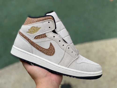 Air Jordan 1 Mid Beige Brown DZ4129-102