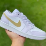 Air Jordan 1 Low DC0774501 White Purple Gold Hook Retro