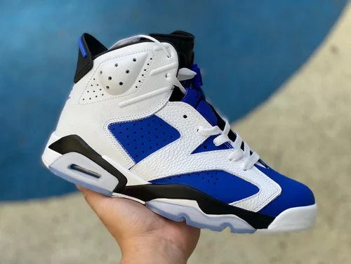 Air Jordan 6 Sport Blue Retro Basketball Shoes 384663-107