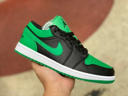 Air Jordan 1 Low 553558-065 Lucky Green Black