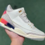 J Balvin x Air Jordan 3 FN0344-901 White Blue Red