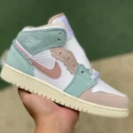 Air Jordan 1 Mid SE White Blue Pink DZ5361-100