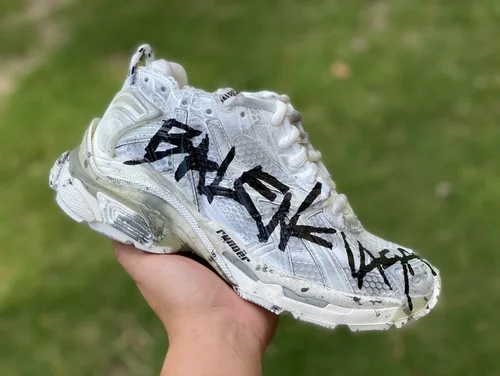 Balenciaga 7.0 White Black Hand-Painted Vintage Dad Shoes