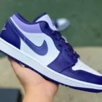 Air Jordan 1 Low 553558-515 White Purple Retro