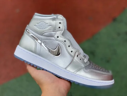 Air Jordan 1 Golf FD6815-001 Liquid Silver High-Top