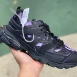 Balenciaga Triple S Black Purple Sneakers