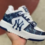 MLB White Blue Fleece NY Print Casual Shoes 3ASXCDN3N C006