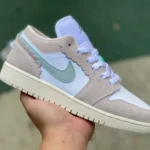 Air Jordan 1 DZ5356-800 White Pink Ice Cream Low-Top