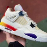 J Balvin x Air Jordan 4 DG0344-901 White Blue Red