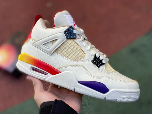 J Balvin x Air Jordan 4 DG0344-901 White Blue Red