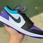 Air Jordan 1 Low 553558-154 White Black Purple Retro