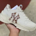 MLB White Brown Dad Shoes Big Ball Chunky