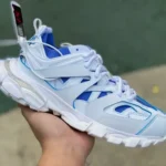 Balenciaga Triple S White Blue Sneakers