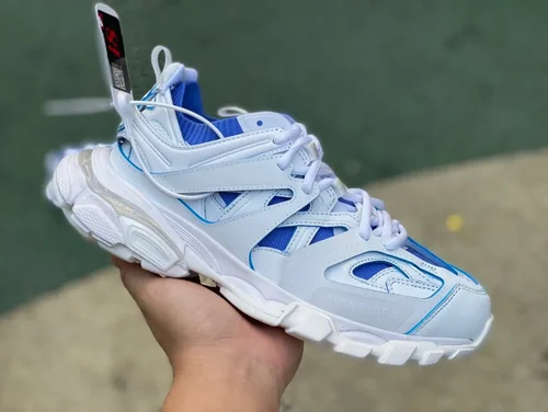 Balenciaga Triple S White Blue Sneakers