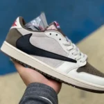 Travis Scott x Air Jordan 1 Low DM7866-715 White Brown Reverse Swoosh