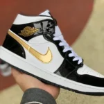 Air Jordan 1 Mid Black Gold 852542-007