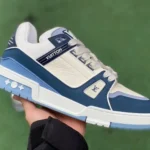 Louis Vuitton Trainer White Blue Matte Disruptive