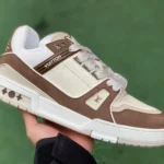 Louis Vuitton Trainer White Brown Matte Disruptive