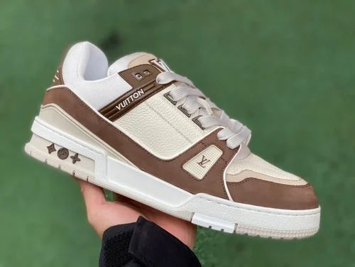 Louis Vuitton Trainer White Brown Matte Disruptive