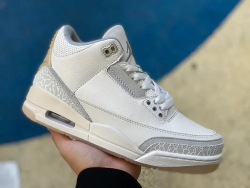 Air Jordan 3 FJ9479-100 White Grey Yellow