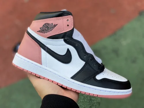 Air Jordan 1 Retro High Rust Pink 861428-101 White Black Pink