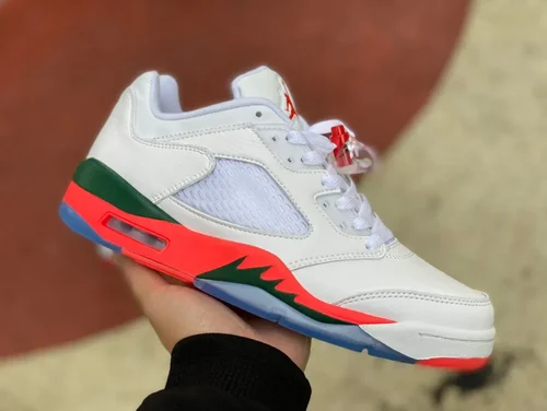 Air Jordan 5 Low FQQ316-018 White Orange Green