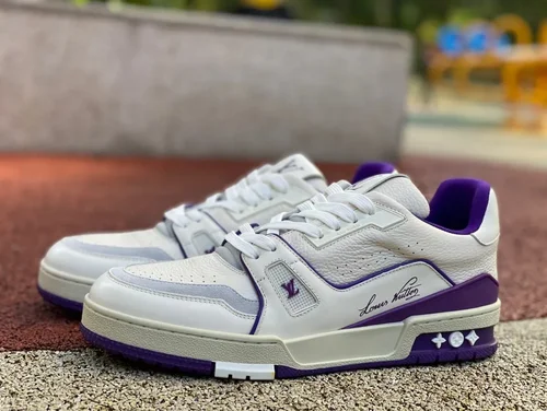 Louis Vuitton Trainer White Purple