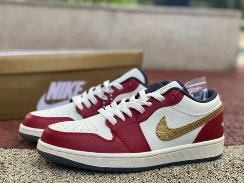 Air Jordan 1 Low FJ5735-100 White Red CNY Dragon Retro