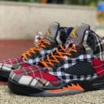 Air Jordan 5 Plaid FD4814-008 Black White Red