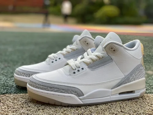 Air Jordan 3 FJ9479-100 White Grey Yellow