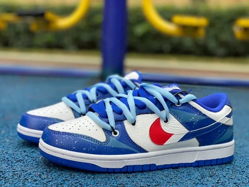 Nike Dunk Low Deconstructed White Blue Red FD9064-110