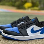 Air Jordan 1 Low 553558-140 Black Blue White Royal Retro