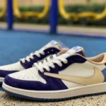 Travis Scott x Air Jordan 1 Low Golf DN7866-808 White Blue Purple Reverse Swoosh