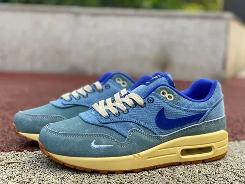 Nike Air Max 1 Premium Denim Blue Retro Running Shoes DV3050-300