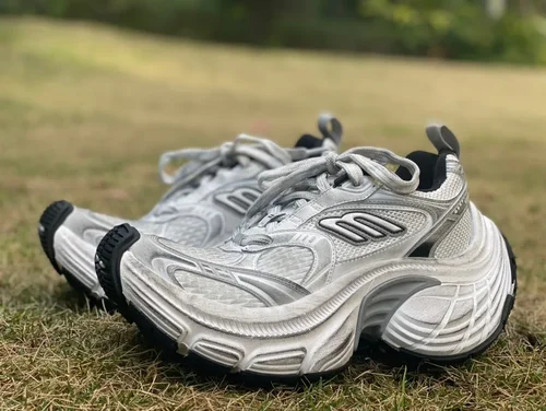 Balenciaga 10XL White Grey Distressed Sneakers