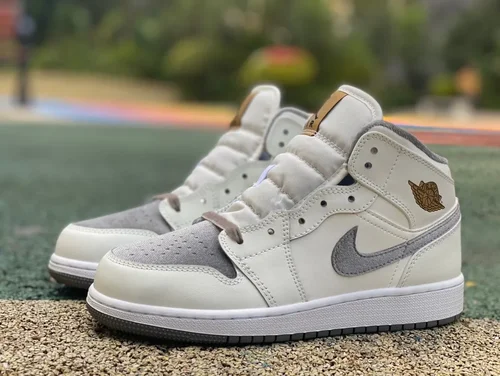 Air Jordan 1 Mid Velvet Beige Grey FB9899-100