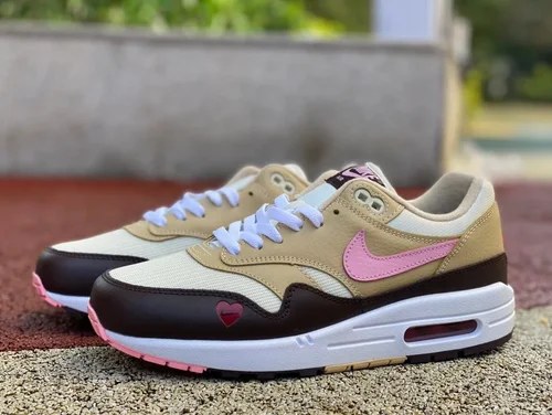 Nike Air Max 1 '87 Beige Brown Pink Running Shoes FZ4346-200