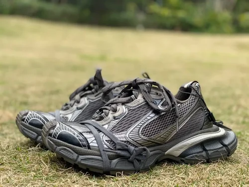 Balenciaga 3XL Black Grey Silver Pure Original Size Up Vintage Dad Shoes