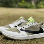 Travis Scott x Air Jordan 1 Low Golf FZ3124-200 Avocado 6.0 T1 Version