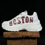 MLB Ivory White Red Dad Shoes Big Ball Chunky 32-SHC2-911-5 50B