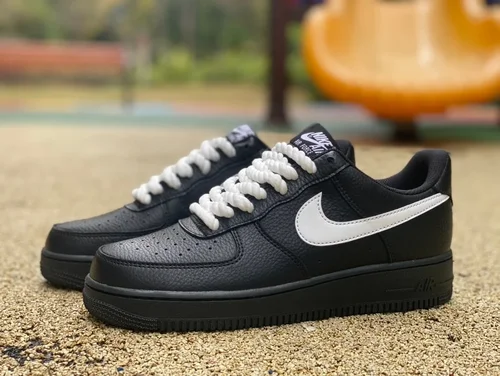 Nike Air Force 1 BY YOU Black White Rope