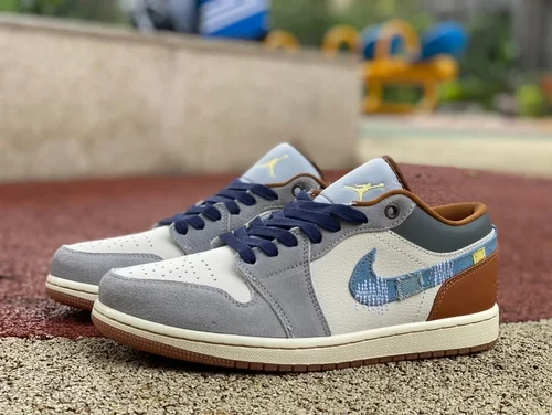 Air Jordan 1 Low FZ5042-041 White Blue Denim Retro