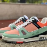 Louis Vuitton Trainer Pink Green Low Z Version